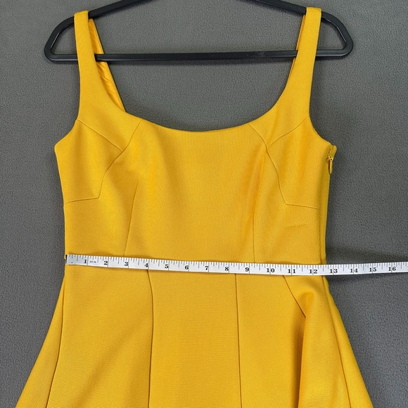 Esteban Cortazar Dress Womens Size 2 Yellow Fit Flare 60s 50s Retro Style - Picture 8 of 11